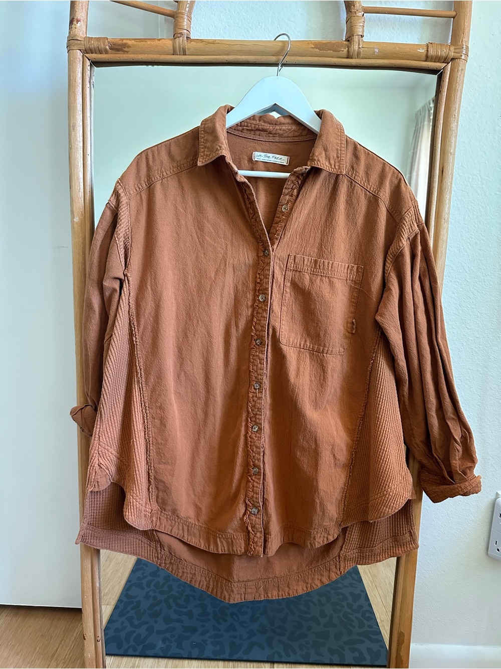 We The Free Men's Button-Up Shirt in Rust Brown